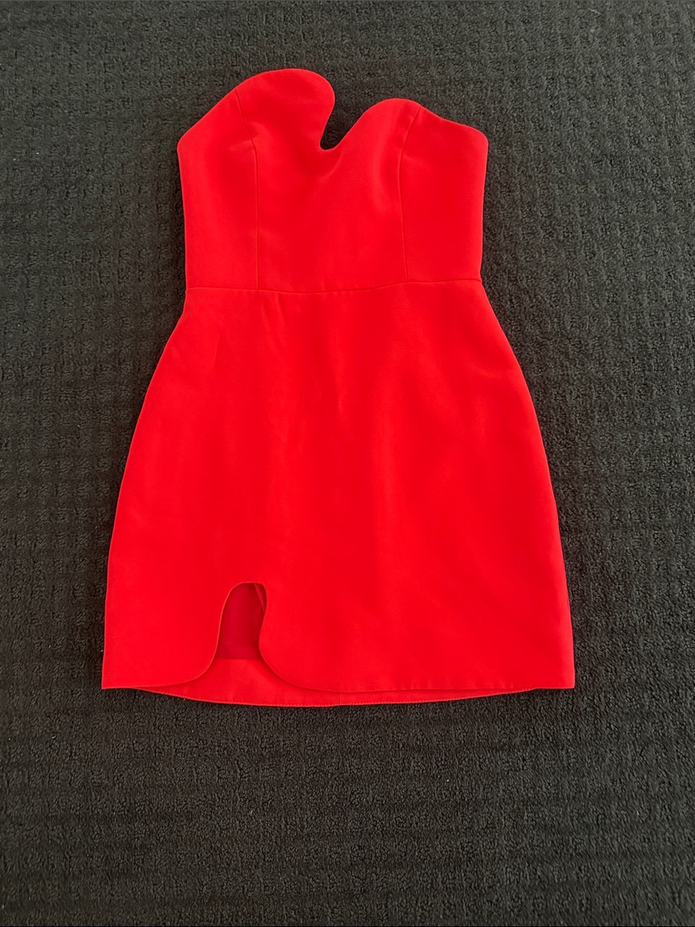 Amanda Uprichard Vibrant Red Strapless Sweetheart Dress
